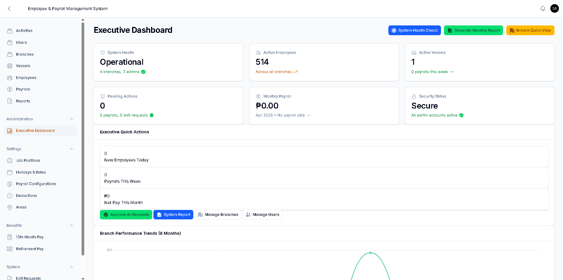 Valiant Employee & Payroll Management System preview